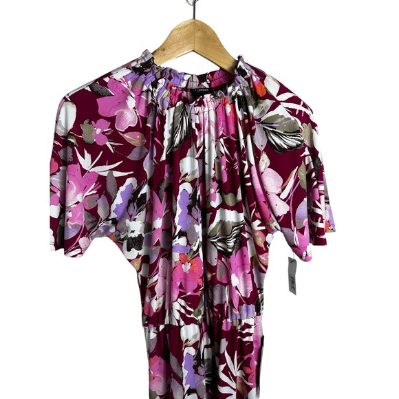 Maggy London Floral Dress Size 2 NWT Berry Pink - Picture 10 of 13